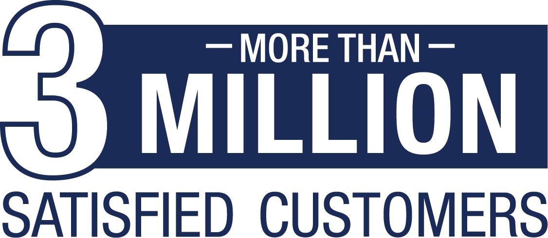 3 Million+ Satisfied Customers